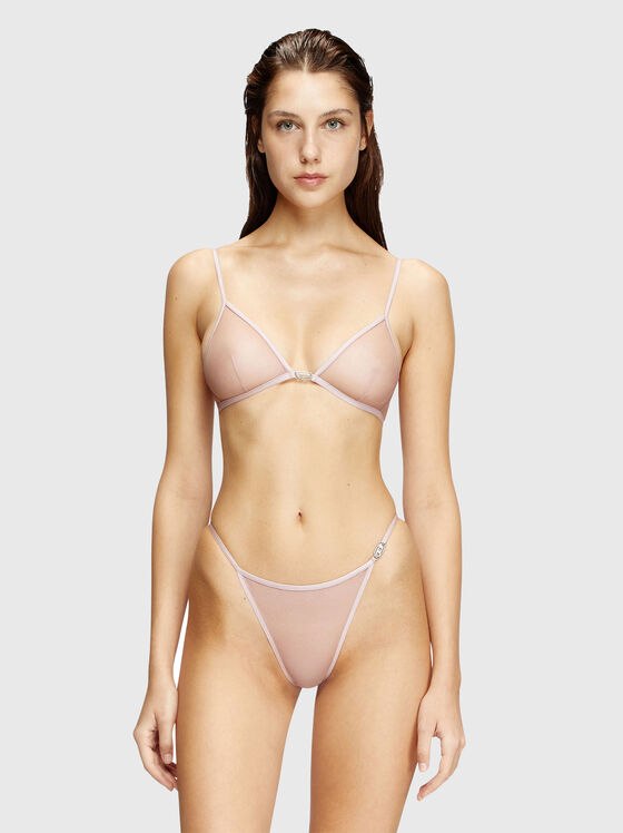 Сутиен с триъгълни чашки LUNA-GFT в розов цвят - 1