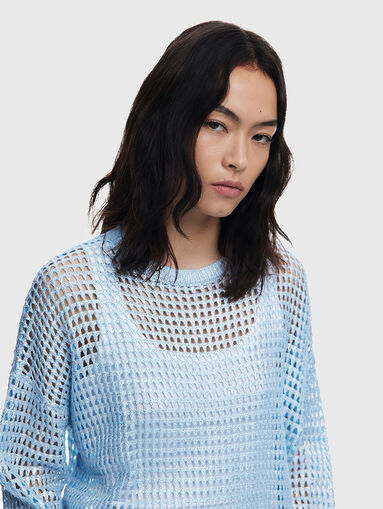 Metallic openwork sweater  - 5