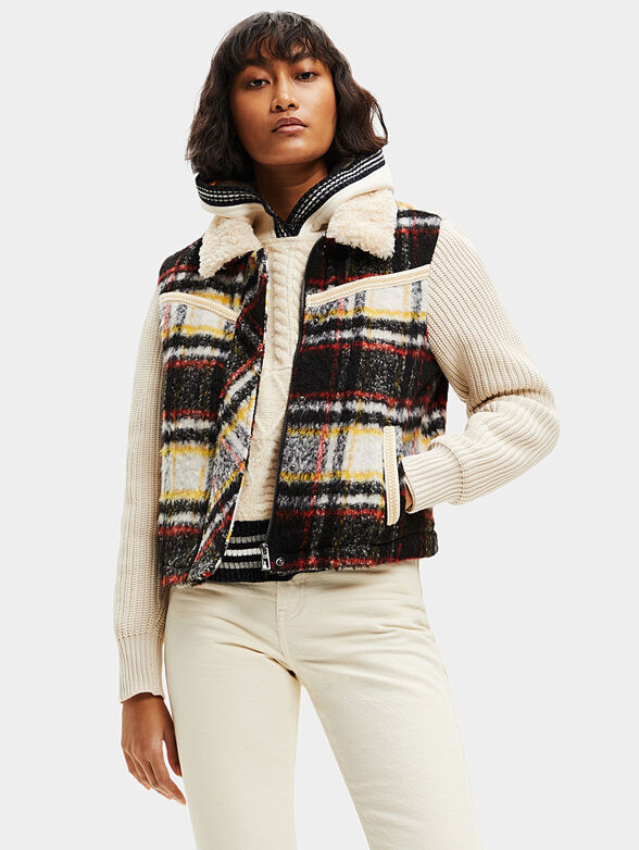 OFELIA jacket with knitted sleeves  - 1