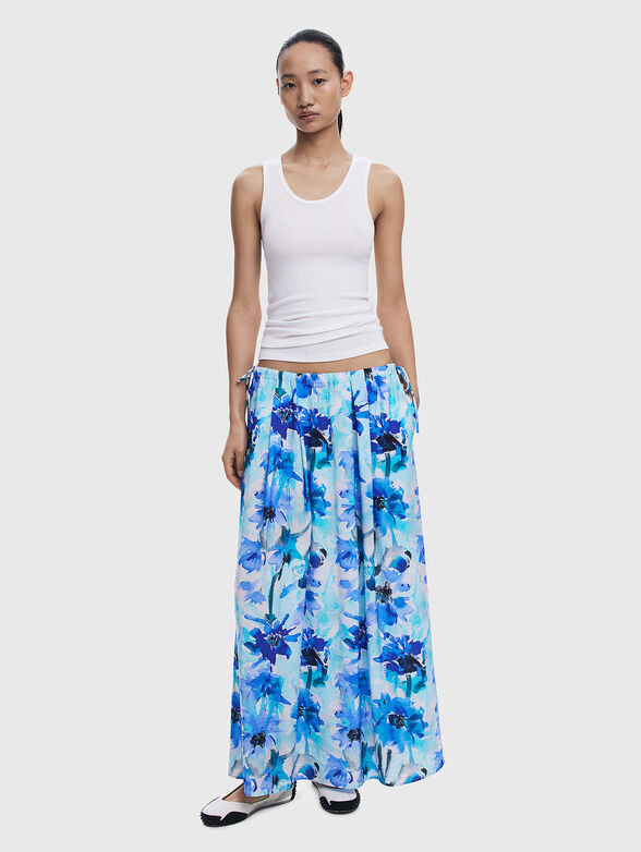 Maxi skirt with pockets and elastic waist - 5