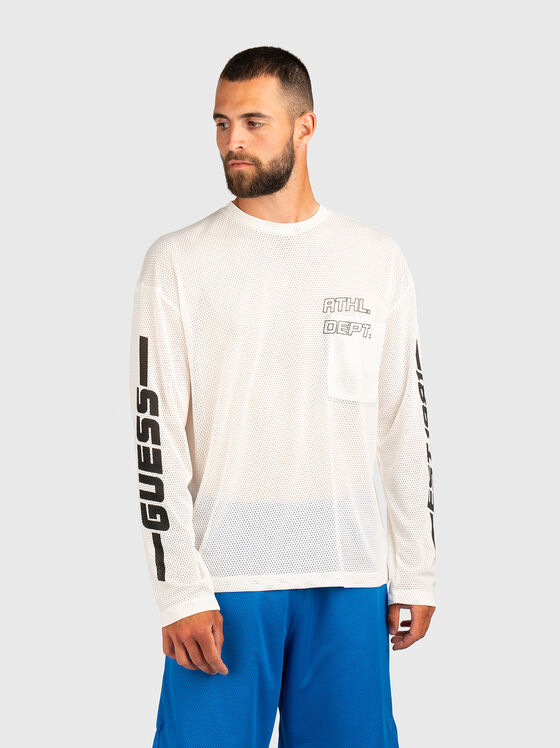 Блуза с дълъг ръкав и акцентен принт - 1