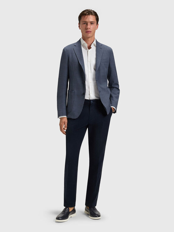 Checked wool blazer - 2