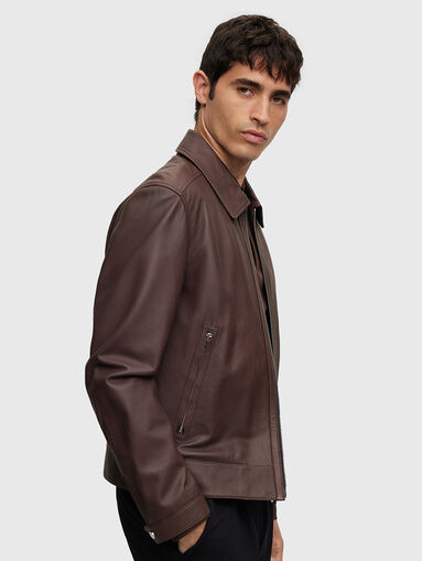 Black leather jacket - 4