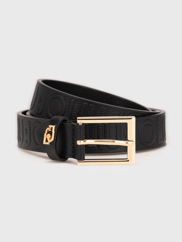 Beige belt with embossed logo - 1