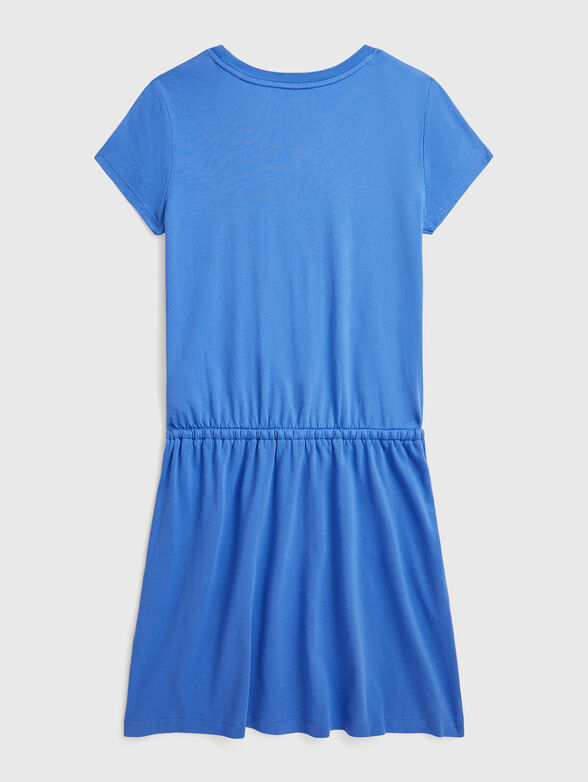 Cotton dress with accent print - 2