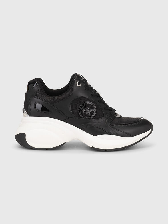 Black sneakers with logo  - 1