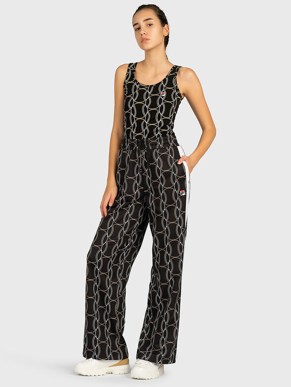 ANNA Top with contrasting print - 4