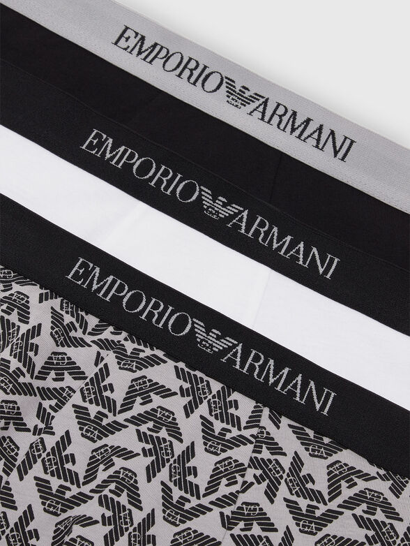 Set of three boxers with logo in cotton - 4