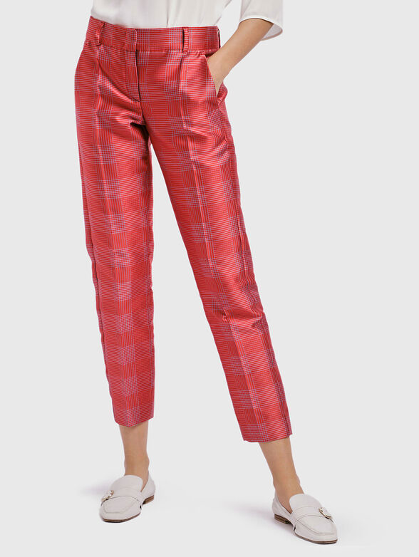 Slim trousers with a print - 1