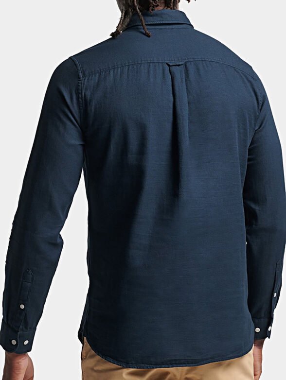Dark blue cotton shirt - 2