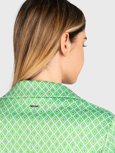 Green blazer with geometric motifs - 4