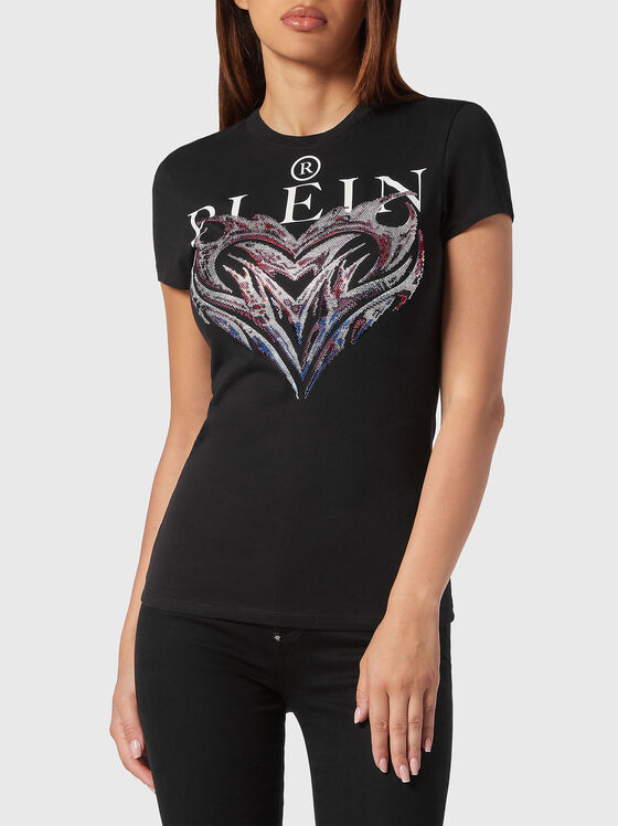  SEXY PURE T-shirt with print and rhinestones - 1