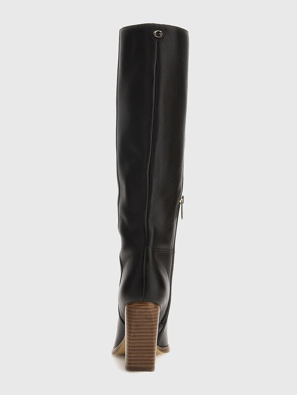 LANNIE black genuine leather boots - 3