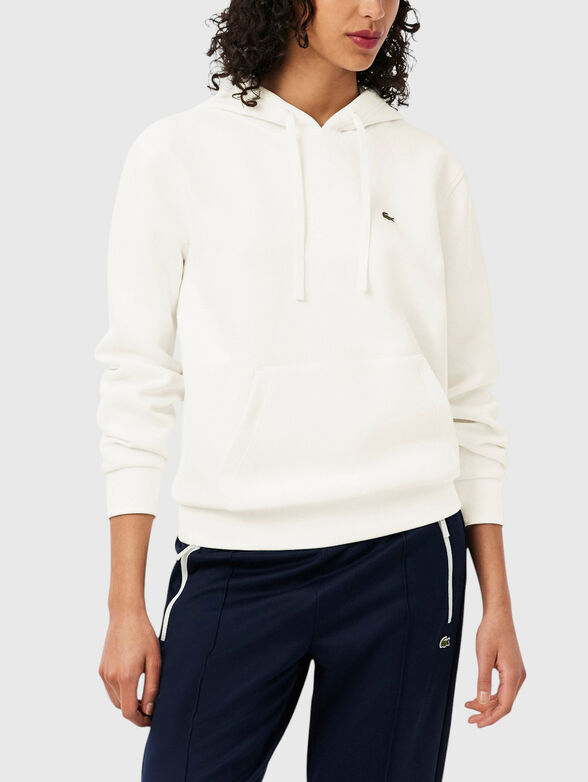 White hooded sweatshirt - 1