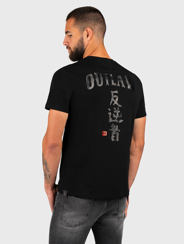 Black T-shirt with print  - 1