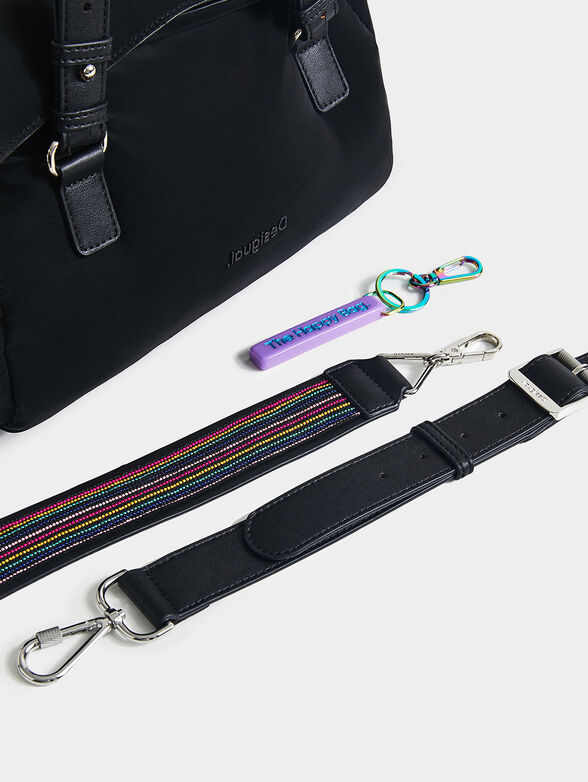 Black handbag with two types of straps - 5