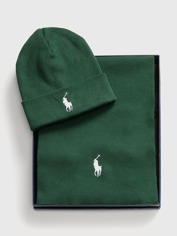 Logo scarf and hat set - 1