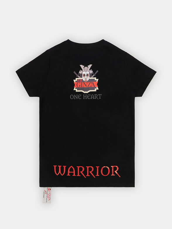 Black T-shirt with logo print - 4