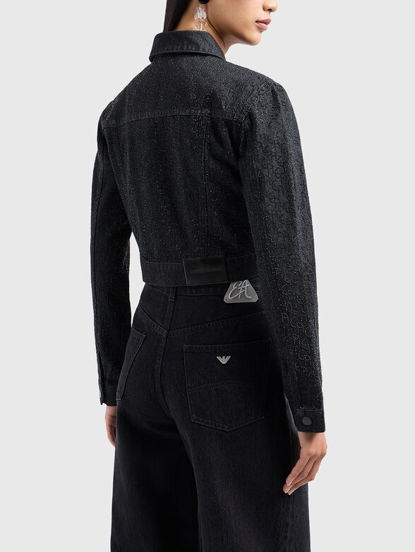 Denim jacket with rhinestones - 3