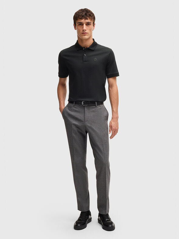 Cotton polo shirt with logo - 2