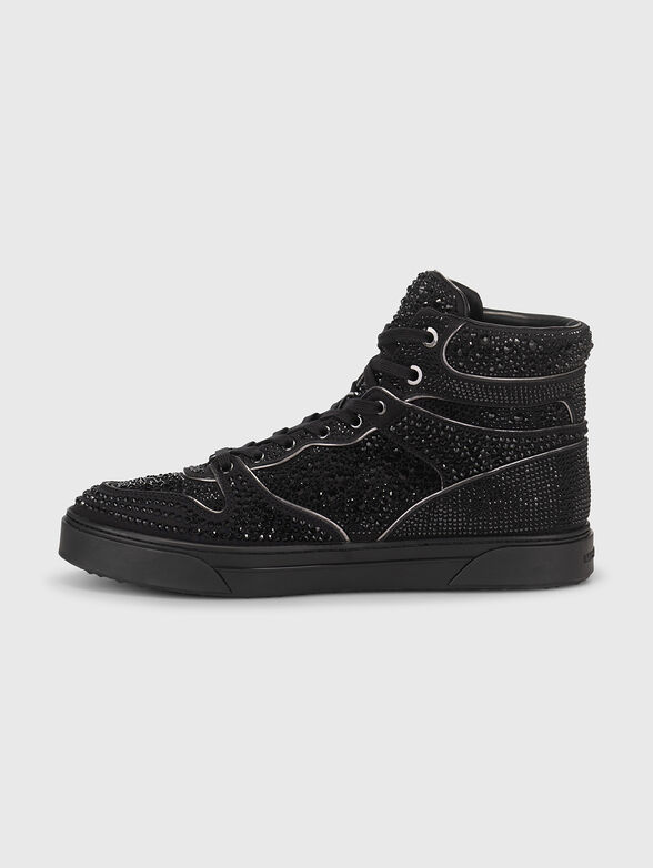 Black sneakers with rhinestones  - 4