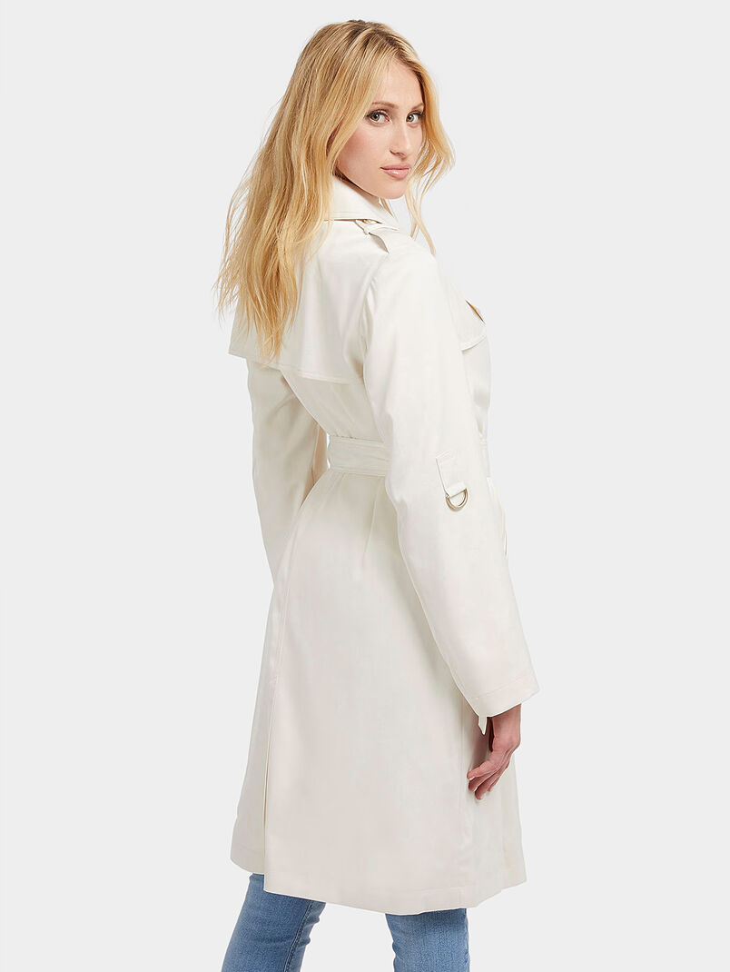 AGAPE white trench coat with belt - 3
