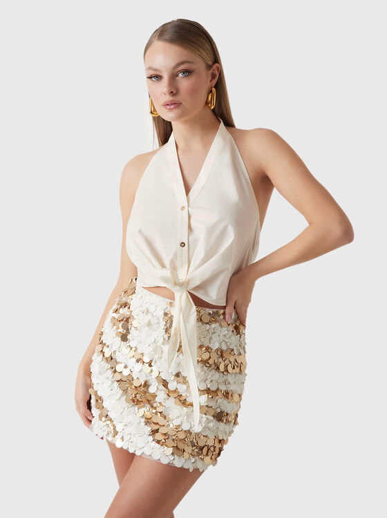 Short top with gold buttons - 1