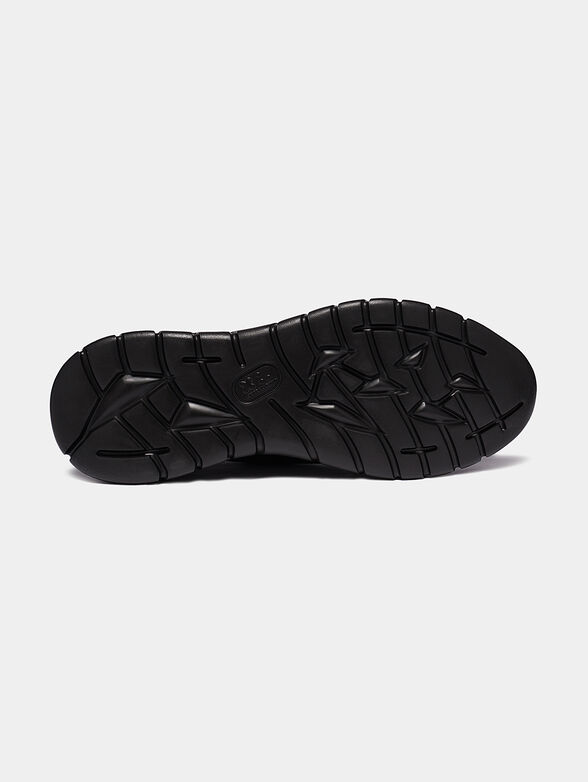 BIKKI Leather sneakers in black - 5