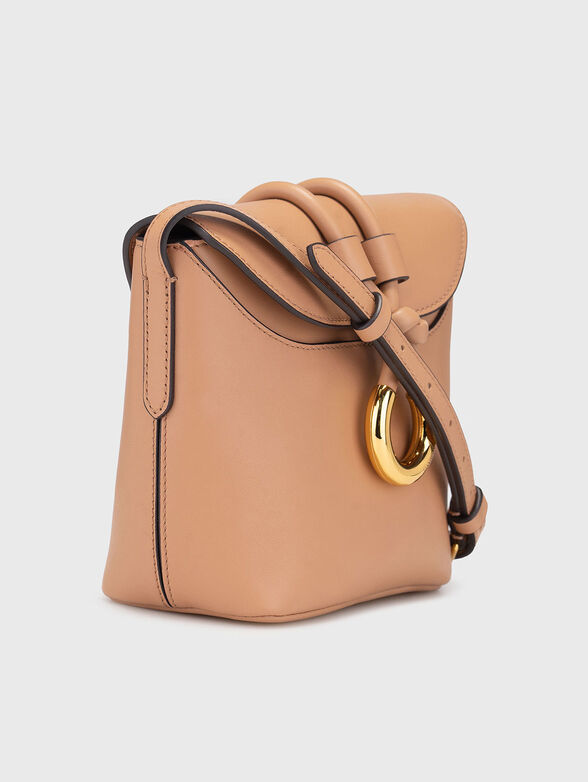 Beige crossbody bag with gold details - 4