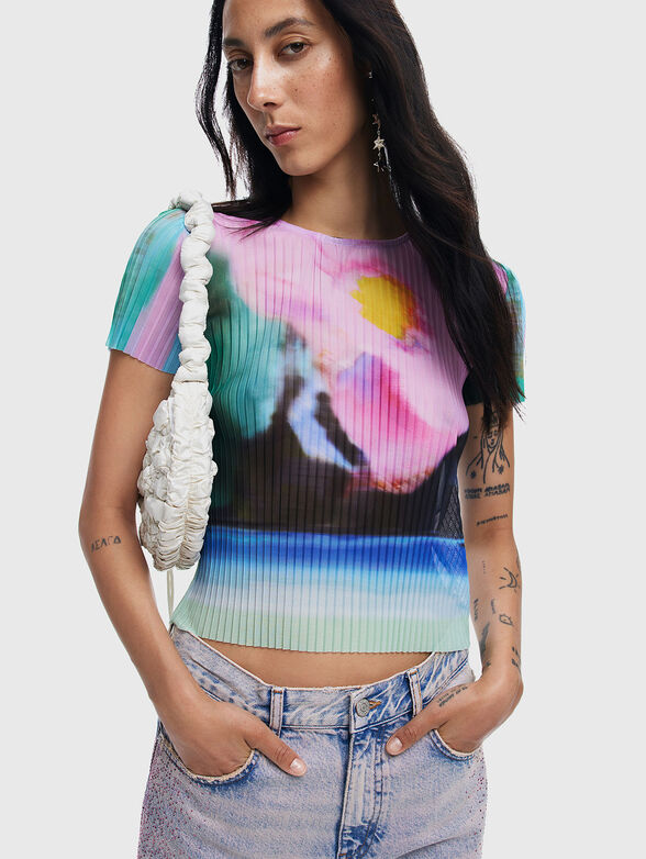 PLISA blouse with multicolour print  - 1