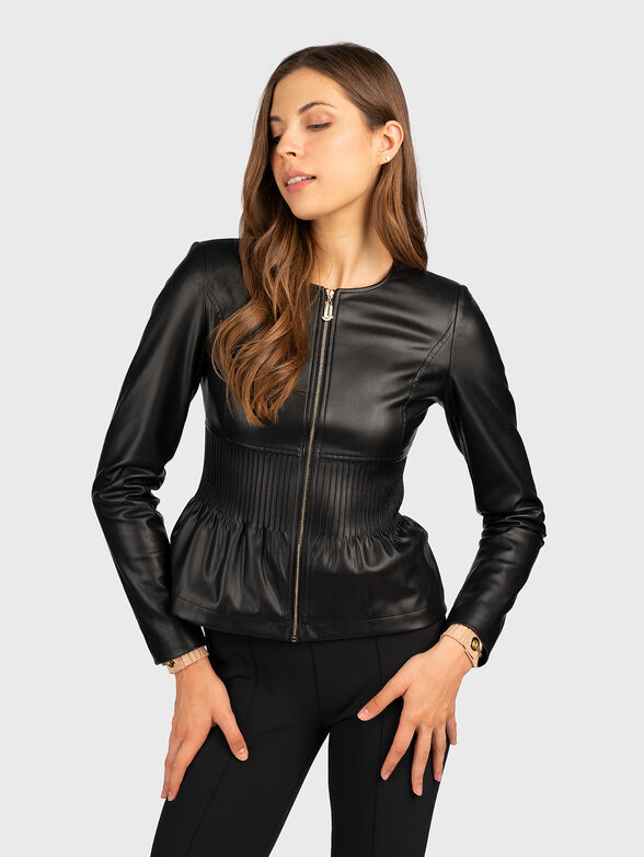 Black eco leather jacket - 1
