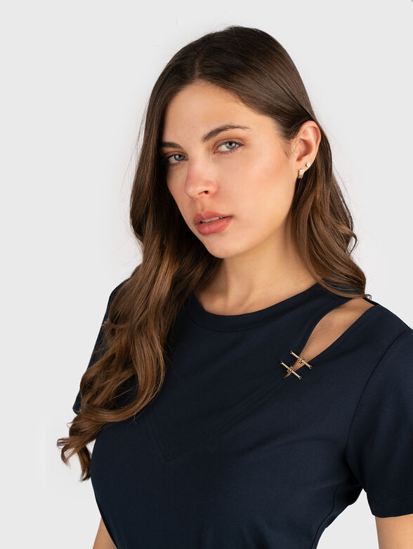 Midi dress with belt on the waist - 3