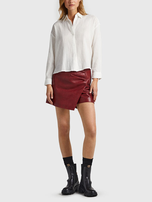 GENCIANA striped cropped shirt - 2