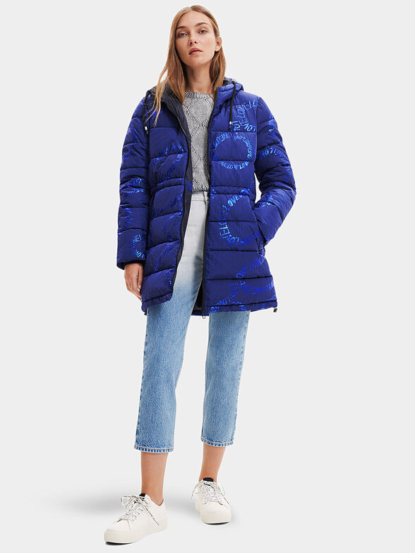 AARHUS padded jacket with accent lettering - 1