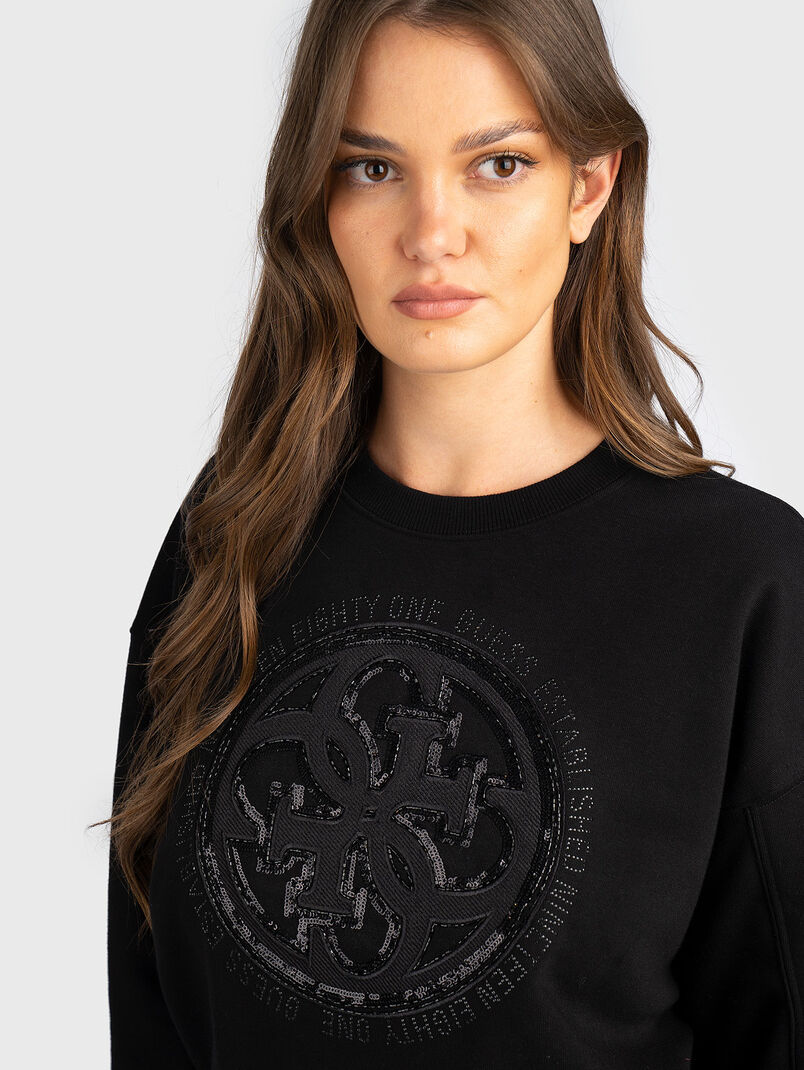 Cotton sweatshirt with accent logo - 3