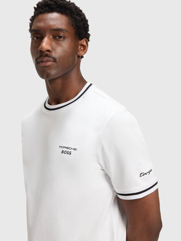 PORSCHE X BOSS cotton T-shirt with accent trim - 4
