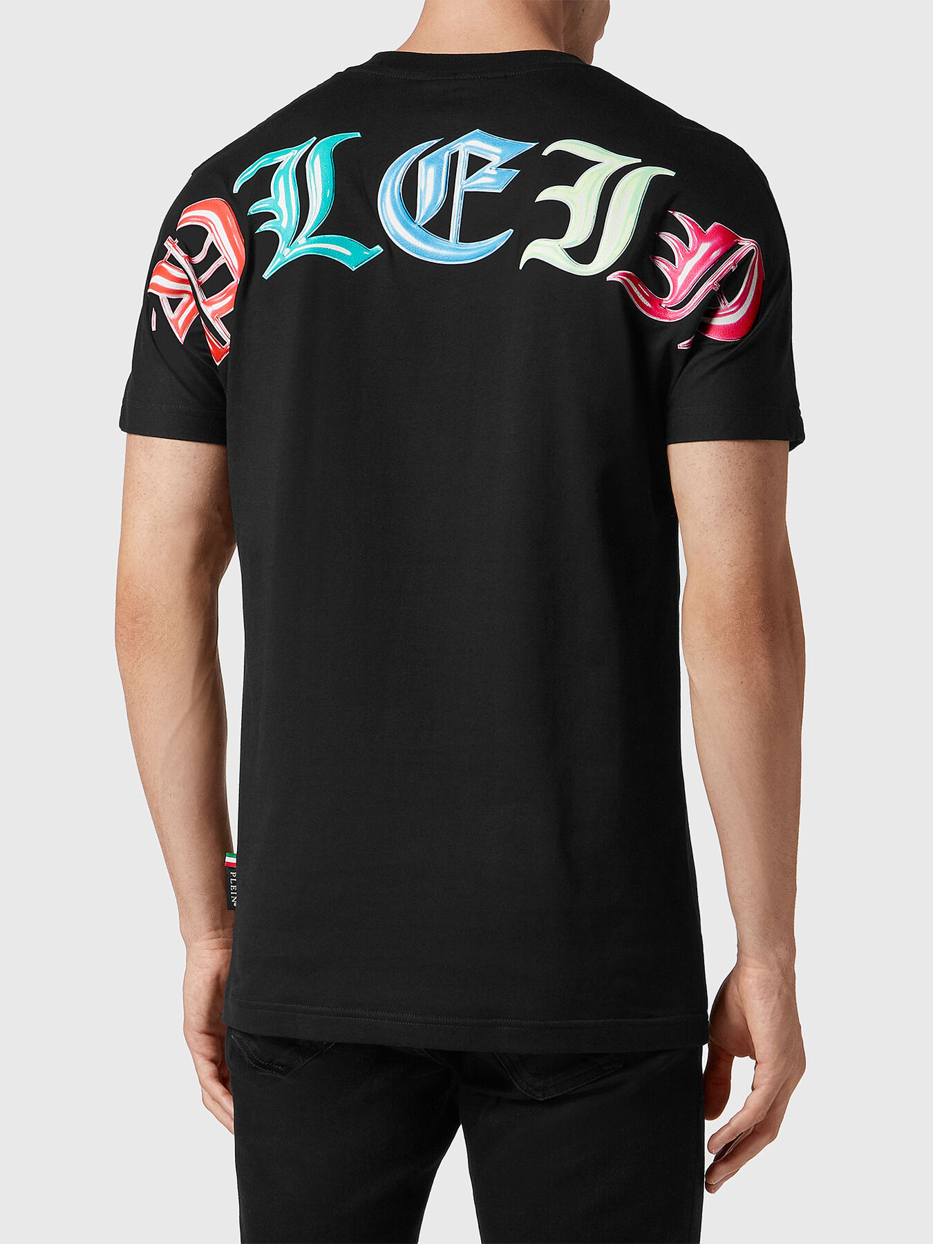 SMILE T-shirt with contrast print brand PHILIPP PLEIN