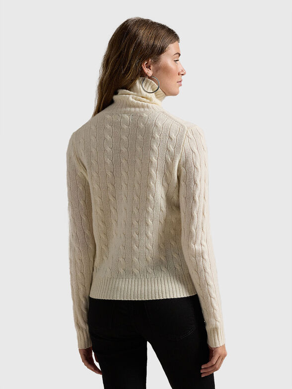 Sweater with polo collar from wool blend - 3