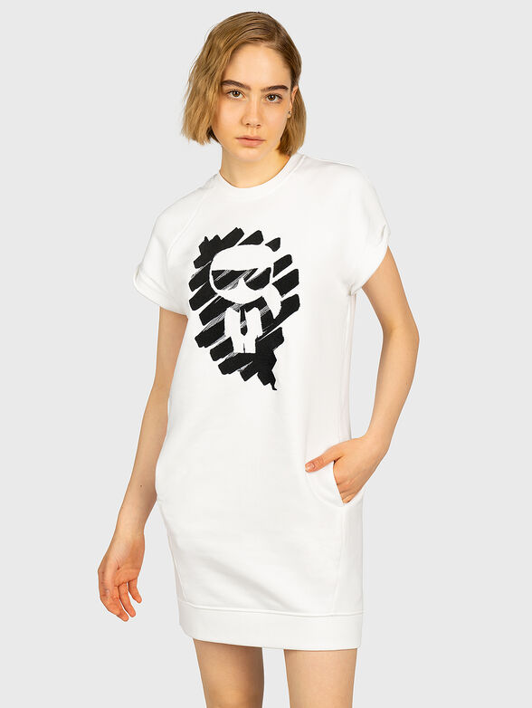 Dress with graffiti logo print - 1