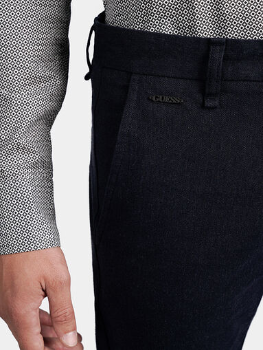 MYRON Trousers in navy blue - 4