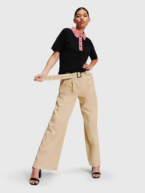 Beige trousers with belt - 3