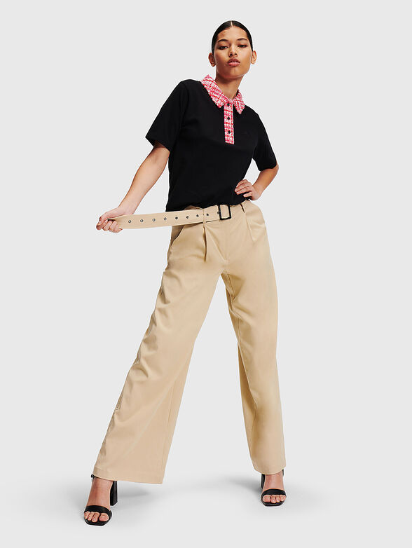 Beige trousers with belt - 4