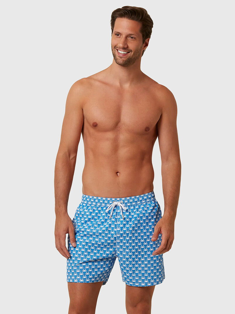 ITALIAN LIDO blue beach shorts - 3