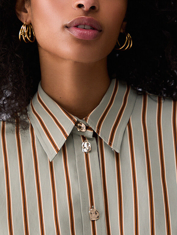 Striped viscose blend shirt - 4