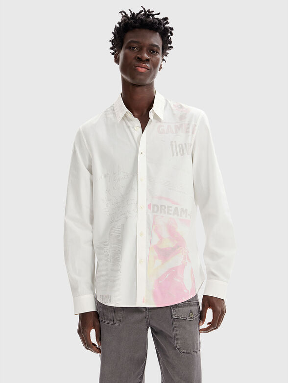 Cotton shirt with print  - 1