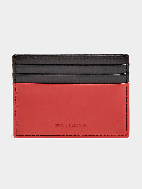 Leather cardholder with contrasting details - 2