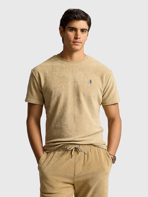 TERRY T-shirt with logo embroidery - 1