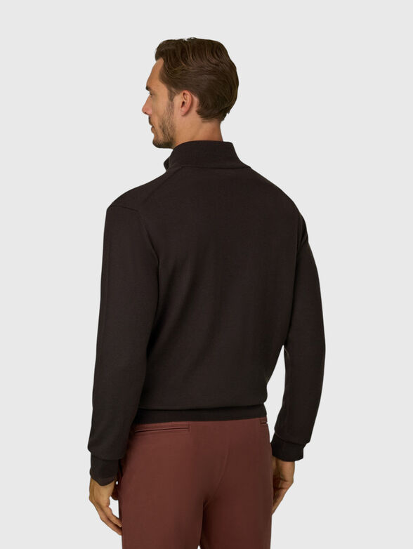 Dark brown wool sweater - 3