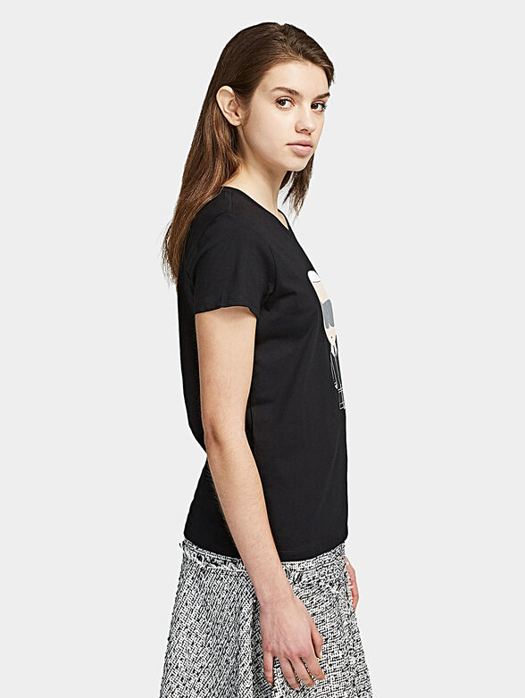 IKONIK Black T-shirt with maxi logo print - 2