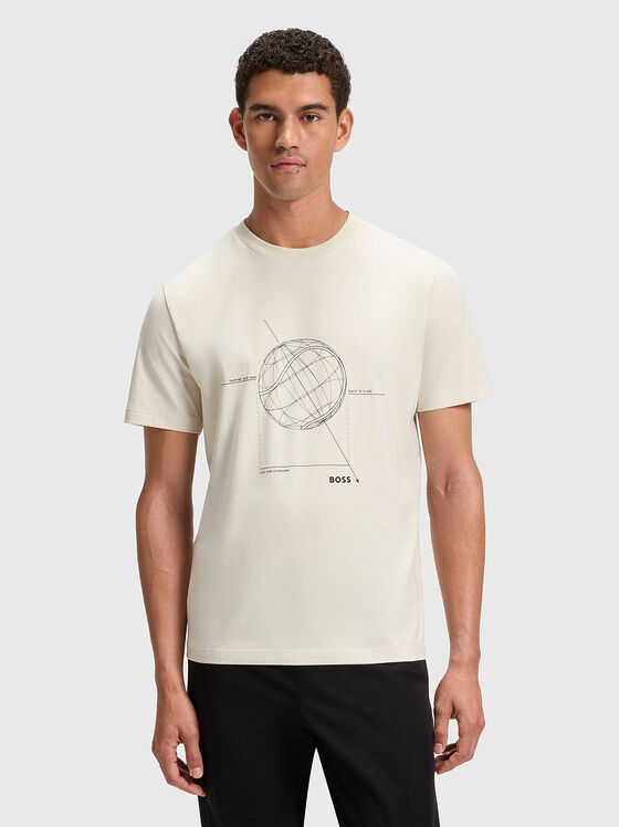 Cotton T-shirt with accent print - 1